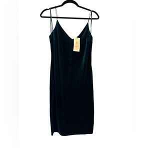 Crystal Sky Elegant Green Velvet Dress